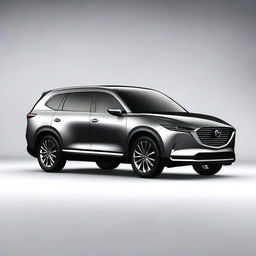 A modern concept image of a Mazda van based on the Mazda CX-80