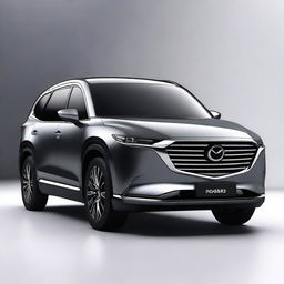 A modern concept image of a Mazda van based on the Mazda CX-80