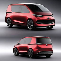 A concept image of a modern Mazda van