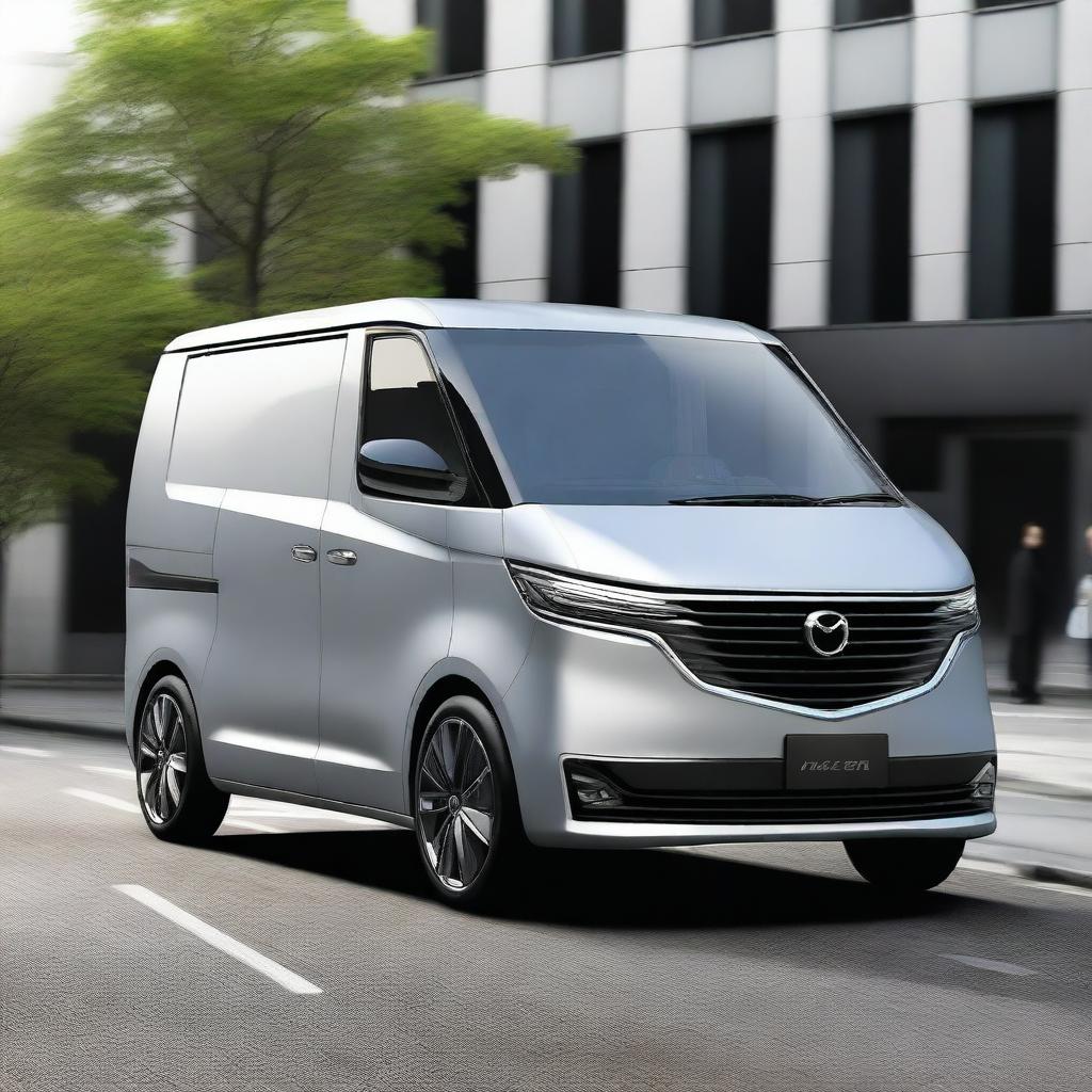 A concept image of a modern Mazda kei van