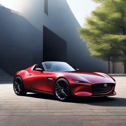 A concept image of a modern Mazda kei sports car