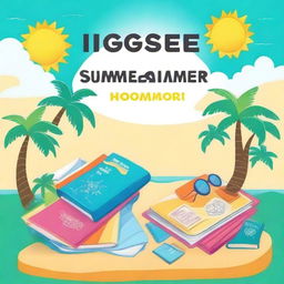 Create a textbook cover for IGCSE summer vacation homework