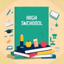 Create a textbook cover for high school students