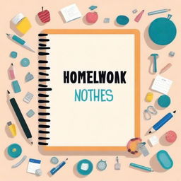 Design a cover page for homework notes