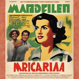 A movie poster for a documentary titled 'Maricota and the Times', showcasing a Brazilian woman who moved to Mexico in the early 1940s