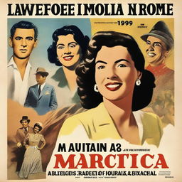 A movie poster for a documentary titled 'Maricota and the Times', showcasing a Brazilian woman who moved to Mexico in the early 1940s