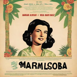 A movie poster for a documentary titled 'Maricota and the Times', showcasing a Brazilian woman who moved to Mexico in the early 1940s