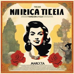 A modern movie poster for a documentary titled 'Maricota and the Times', showcasing a Brazilian woman who moved to Mexico in the early 1940s