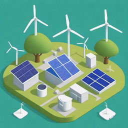 Create a visual representation of a smart grid