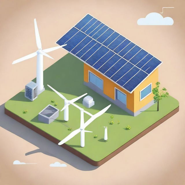 Create a visual representation of a smart grid