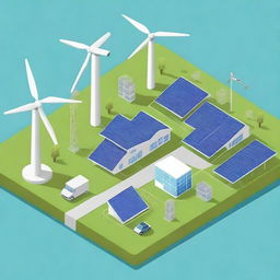 Create a visual representation of a smart grid