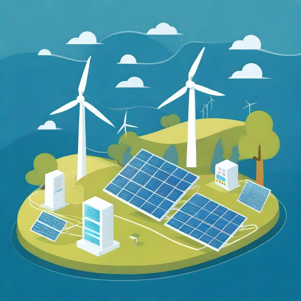 Illustrate a smart electricity grid