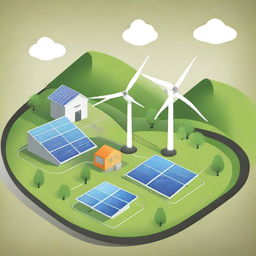 Illustrate a smart electricity grid