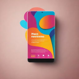 Create a vibrant and eye-catching mobile poster