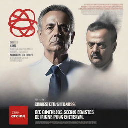 Crie um pôster de filme sobre crimes cibernéticos intitulado 'Sete de Abril' em português