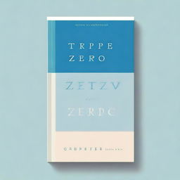 A modern literary fiction book cover for a novel titled 'Triple Zeros'