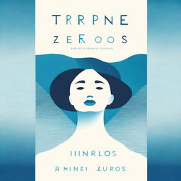 A modern literary fiction book cover for a novel titled 'Triple Zeros' featuring a woman on the front