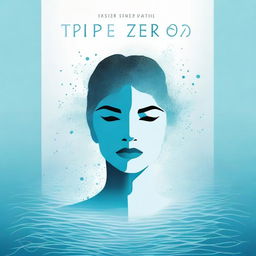 A modern literary fiction book cover for a novel titled 'Triple Zeros' featuring a woman on the front