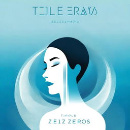 A modern literary fiction book cover for a novel titled 'Triple Zeros' featuring a woman on the front