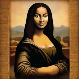 A modern reinterpretation of the Mona Lisa featuring an African American woman