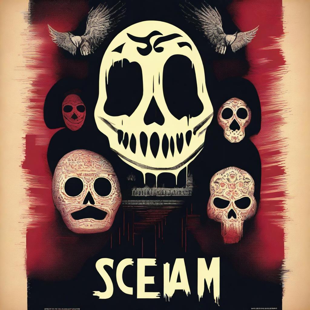 A reimagined movie poster for a Mexican version of the classic horror film 'Scream'