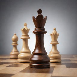 A stylized chess profile picture showcasing a dynamic chessboard and unique, intricate chess pieces in high resolution.