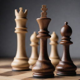 A stylized chess profile picture showcasing a dynamic chessboard and unique, intricate chess pieces in high resolution.