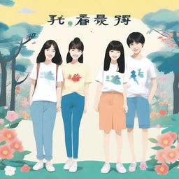 Create an image with the phrase '我们的青春不散场' which translates to 'Our youth never ends' in English