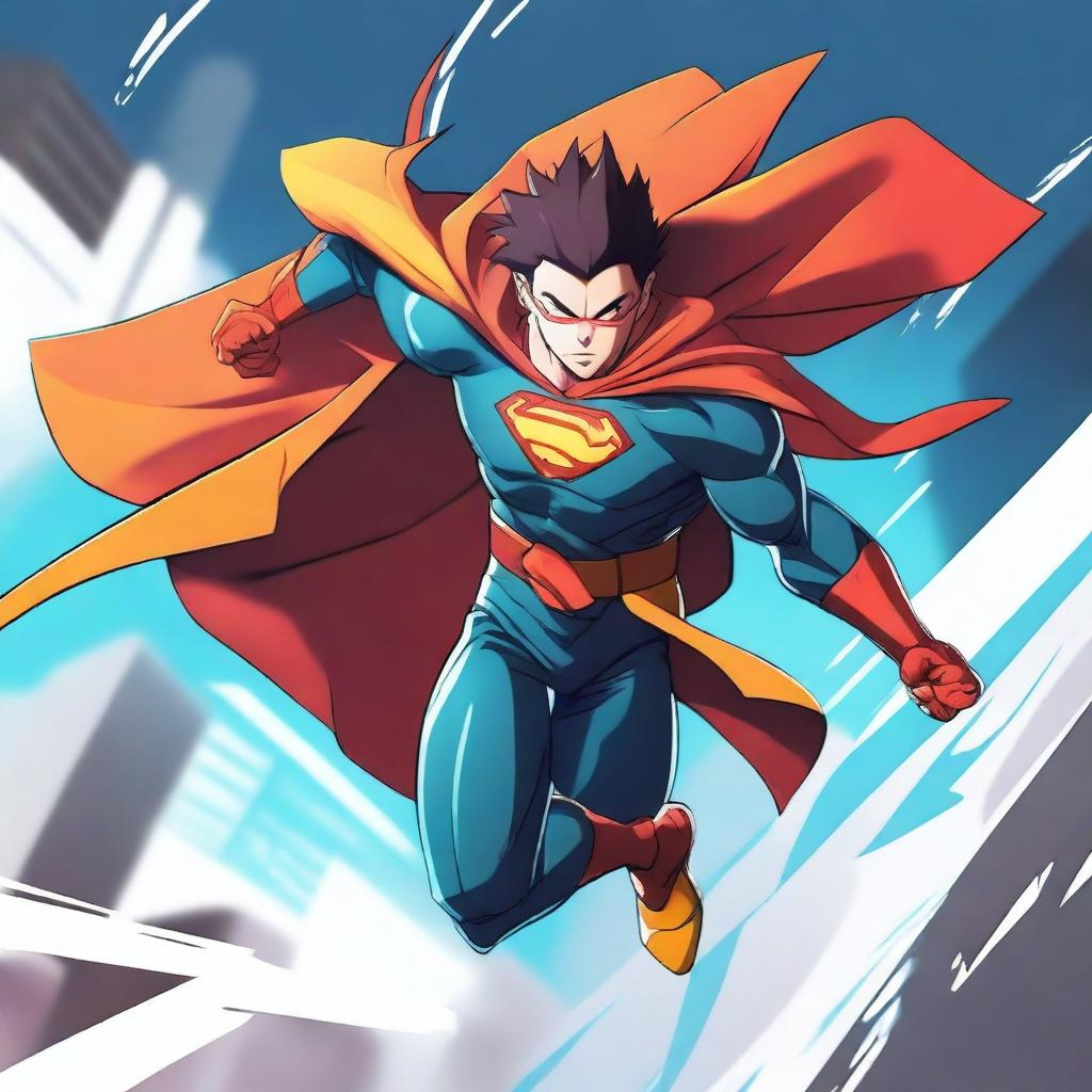 Create an anime-style superhero with the power of speed