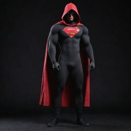 Full body image of a Disney animated superhero wearing a hood, with a cloth bag slung on one shoulder, placed against a dark, black-themed backdrop.