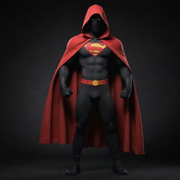 Full body image of a Disney animated superhero wearing a hood, with a cloth bag slung on one shoulder, placed against a dark, black-themed backdrop.