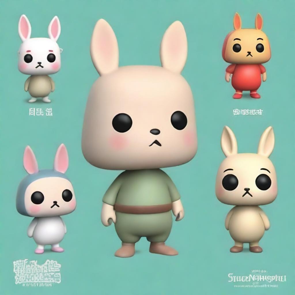 Create an image of a Funko Pop figure in the style of Studio Ghibli