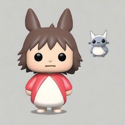 Create an image of a Funko Pop figure in the style of Studio Ghibli