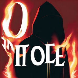 A dark hooded figure, removing a ski mask halfway with the face not shown, stands in front of the word 'FOE' written in big bold fire letters