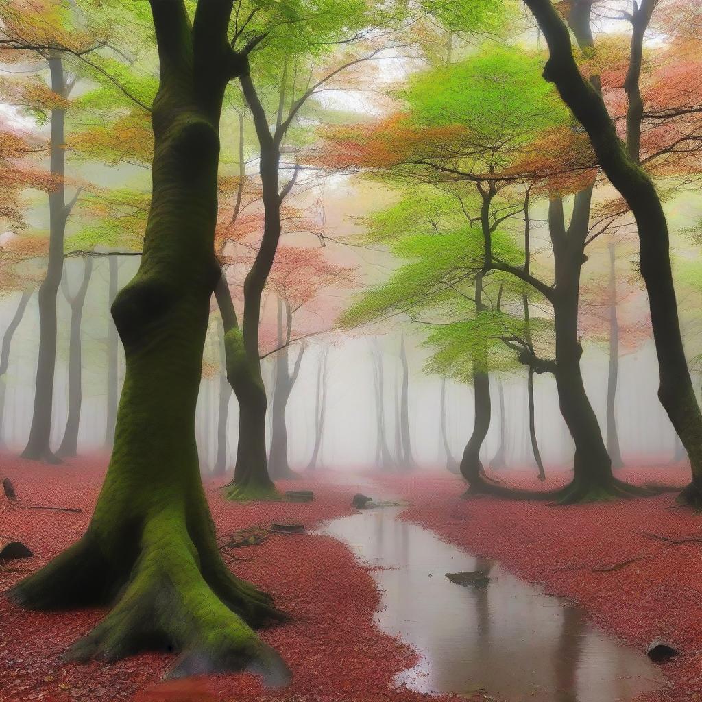 In a distant land, there is a mysterious forest known as the 'Four Seasons Forest'