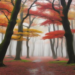 In a distant land, there is a mysterious forest known as the 'Four Seasons Forest'