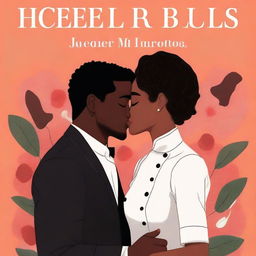 A book cover featuring a young Italian man in a suit and a young African American woman in a chef's uniform