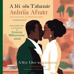 A book cover featuring an Italian man in a suit and an African American woman in a chef's uniform