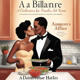 A book cover featuring an Italian man in a suit and an African American woman in a chef's uniform