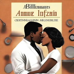 A book cover featuring an Italian man in a suit and an African American woman in a chef's uniform