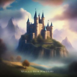 A captivating book cover featuring an enchanting fantasy landscape with a majestic castle in the background