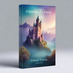 A captivating book cover featuring an enchanting fantasy landscape with a majestic castle in the background