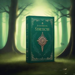 A young adult fantasy book cover set in a mystical forest