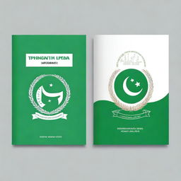 Create an image featuring a book cover with the title 'Pakistan Embassy International School & College Tripoli Libya'