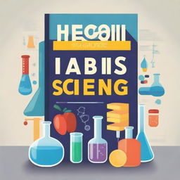 Create an image featuring a book cover with the title 'High School Science'