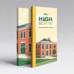 Create an image featuring a book cover with the title 'High School'