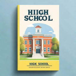 Create an image featuring a book cover with the title 'High School'