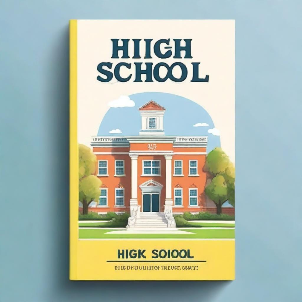 Create an image featuring a book cover with the title 'High School'
