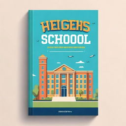 Create an image featuring a book cover with the title 'High School'