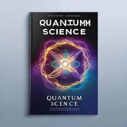 Create an image featuring a book cover with the title 'Quantum Science'